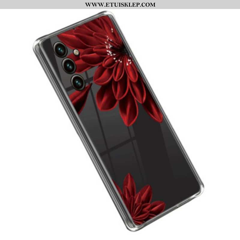 Etui do Samsung Galaxy A14 / A14 5G Bezszwowy Czerwony Kwiat